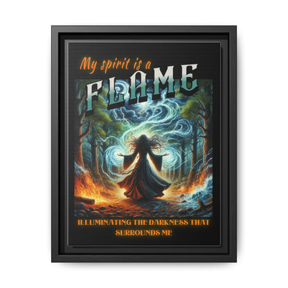 My Spirit is a Flame - Gothic Framed Matte Canvas Print