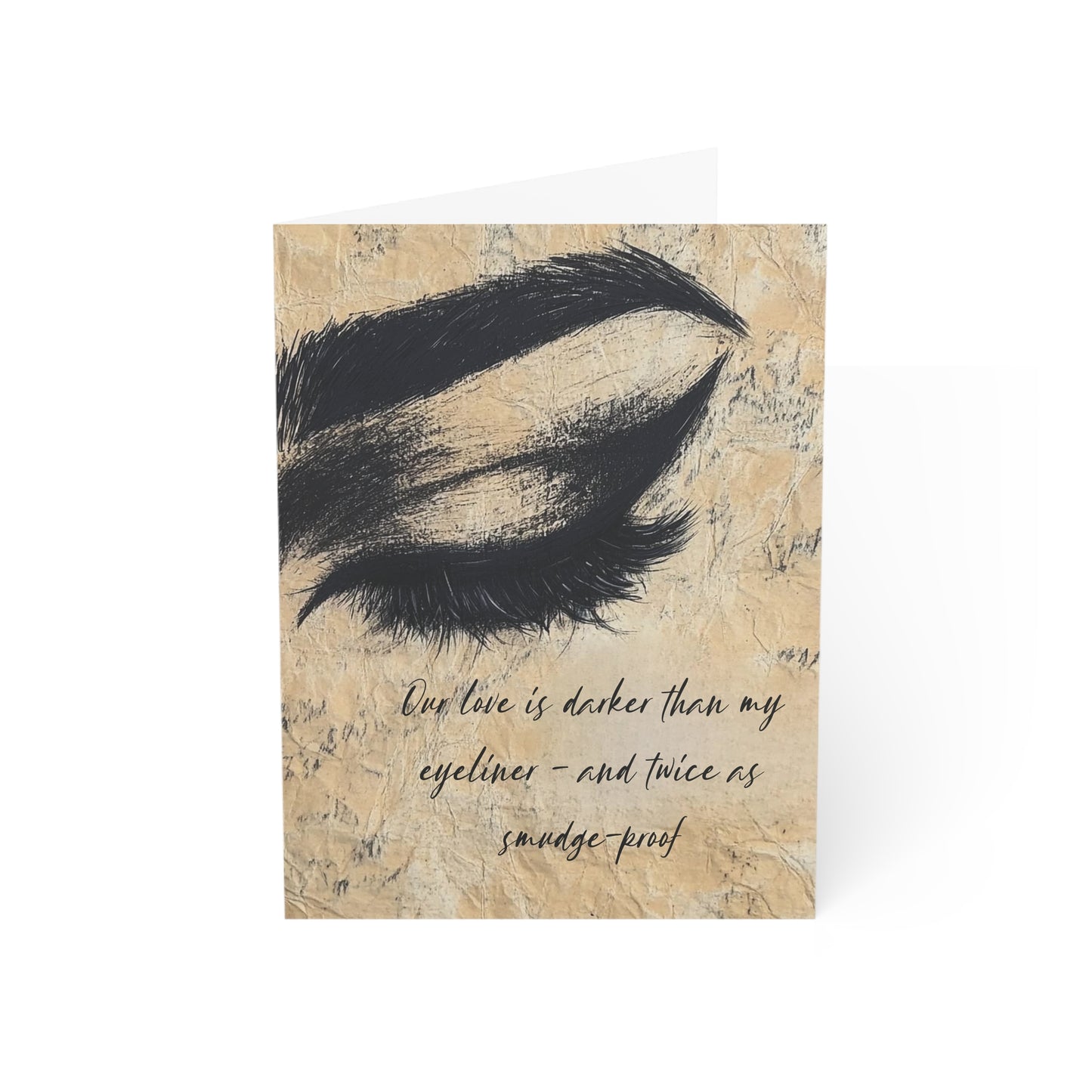 Smudgeproof Gothic Greeting Card - Alternative Greeting Card for Romantic Goths