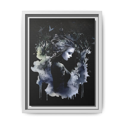 Veil of Shadows - Framed Matte Canvas Print