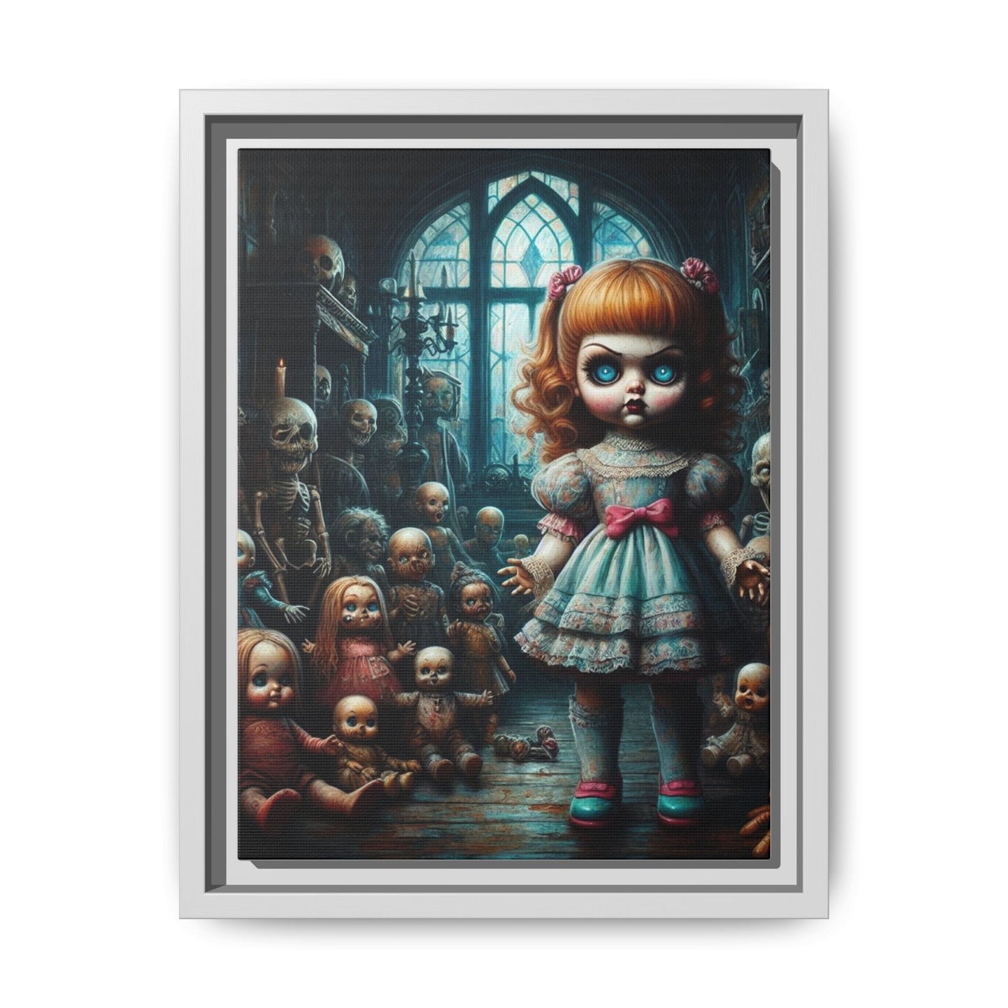 The Dolls Dominion - Framed Matte Canvas Print