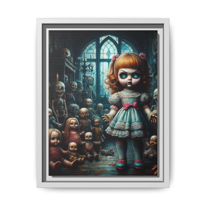 The Dolls Dominion - Framed Matte Canvas Print