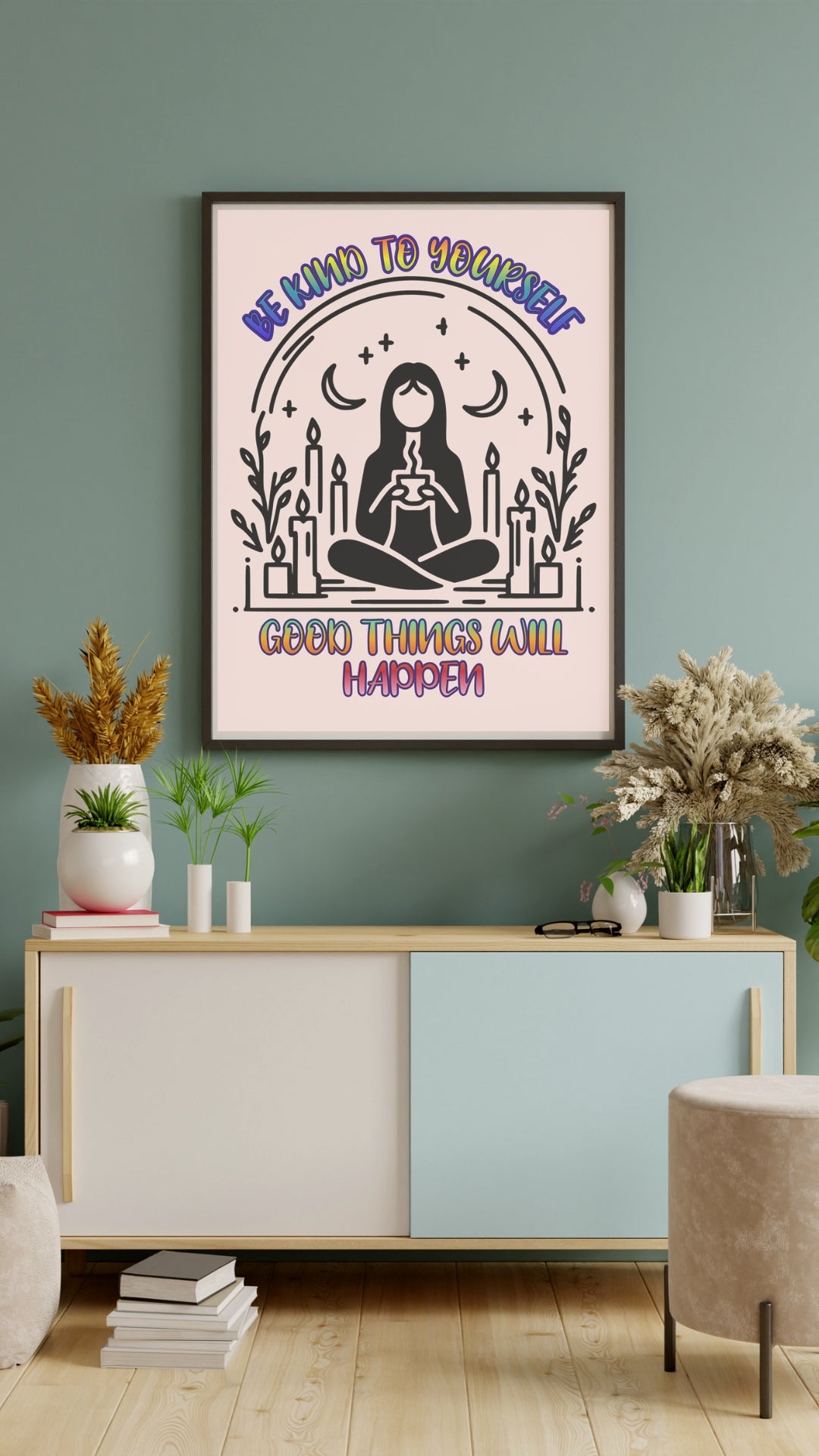 Be Kind - Framed Matte Canvas Print