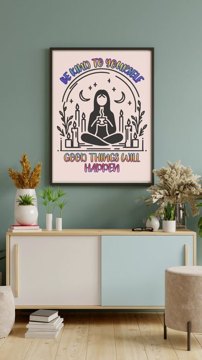 Be Kind - Framed Matte Canvas Print