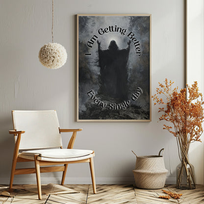 I Am Getting Better  - Gothic Framed Matte Canvas Print