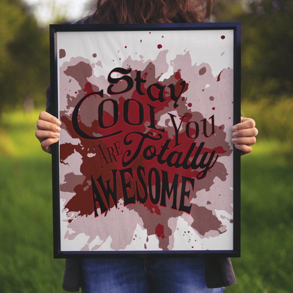 Totally Awesome - Positive Affirmation Framed Matte Canvas Print