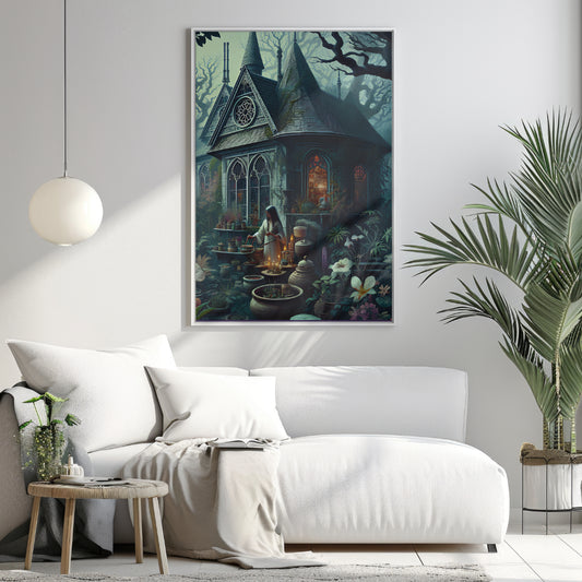 The Enchanted Dwelling - Framed Matte Canvas Print