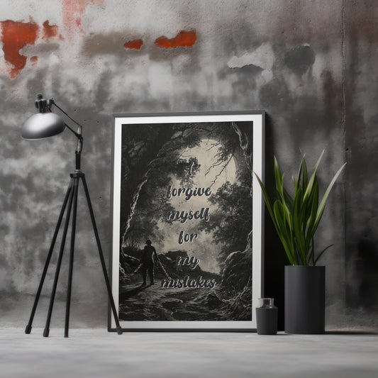I Forgive Myself - Positive Affirmation Framed Matte Canvas Print