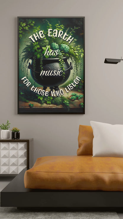 Earth Music - Framed Canvas Wall Art