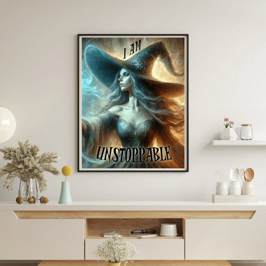 I Am Unstoppable - Framed Matte Canvas Print