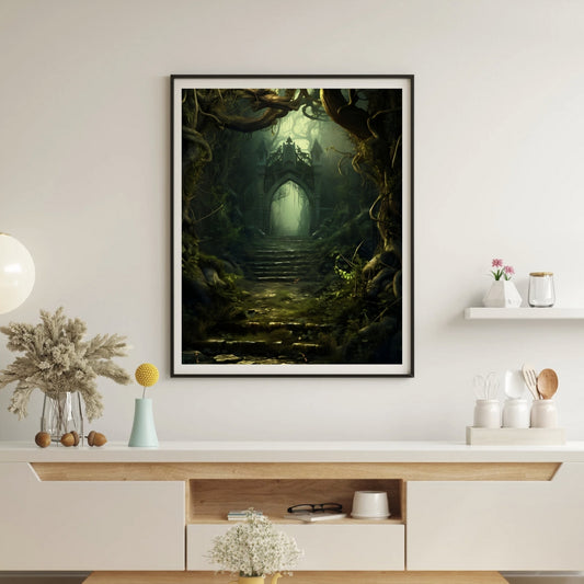 Green Arch - Framed Matte Canvas Print
