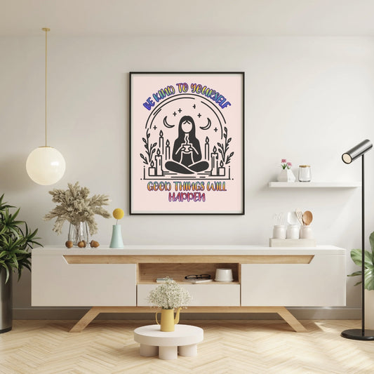 Be Kind - Framed Matte Canvas Print