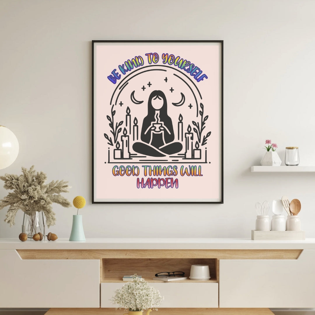 Be Kind - Framed Matte Canvas Print