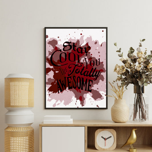Totally Awesome - Positive Affirmation Framed Matte Canvas Print