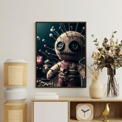 Sinister Charm - Gothic Framed Matte Canvas Print