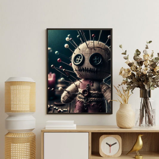 Sinister Charm - Gothic Framed Matte Canvas Print