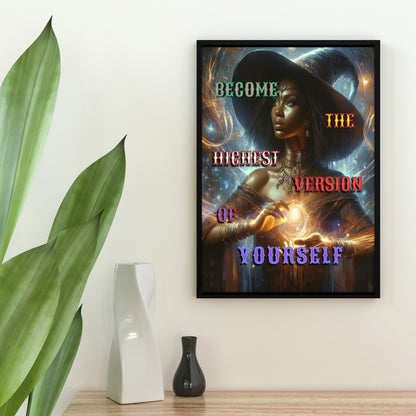Higher Version - Gothic Framed Matte Canvas Print