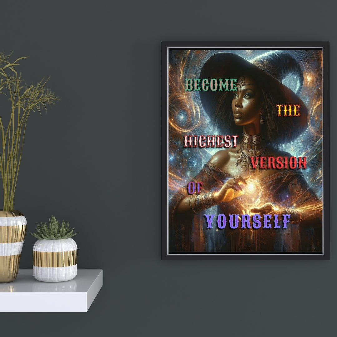 Higher Version - Gothic Framed Matte Canvas Print