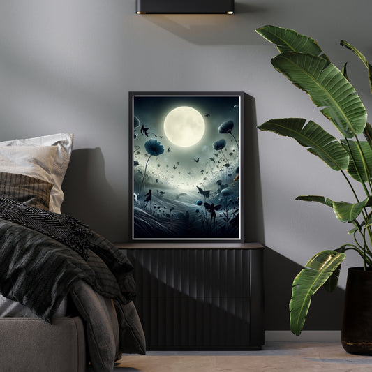 Fairy Meadow - Gothic Framed Matte Canvas Print