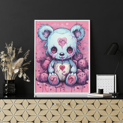 Sinister Teddy - Framed Matte Canvas Print