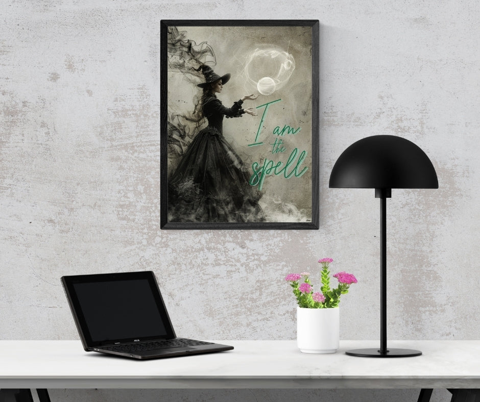 I Am the Spell - Gothic Framed Matte Canvas Print