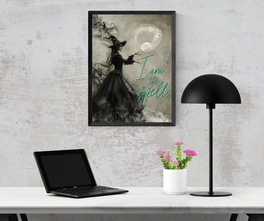 I Am the Spell - Gothic Framed Matte Canvas Print