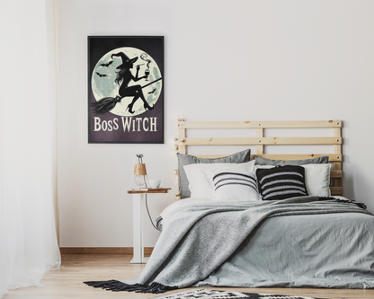 Boss Witch - Framed Matte Canvas Print