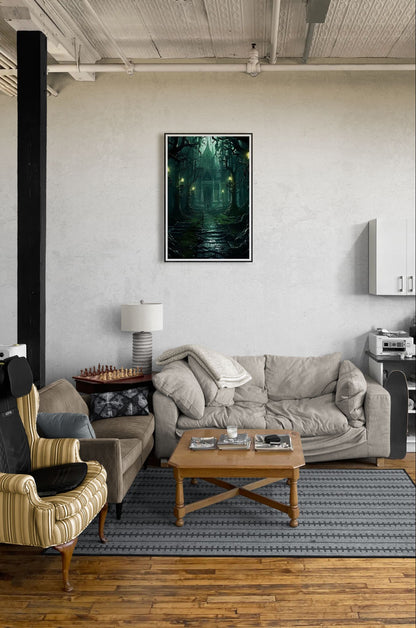 Abandoned Castle - Framed Matte Canvas Print