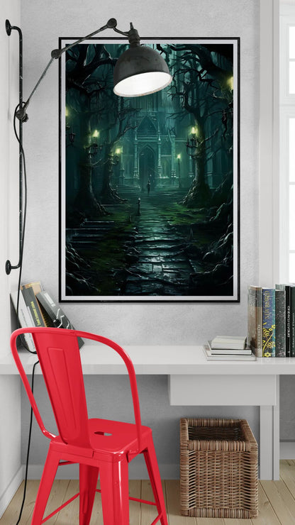 Abandoned Castle - Framed Matte Canvas Print
