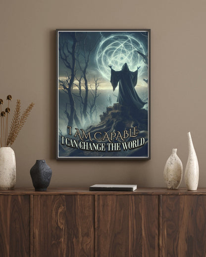 I Am Capable - Positive Affirmation Framed Matte Canvas Print