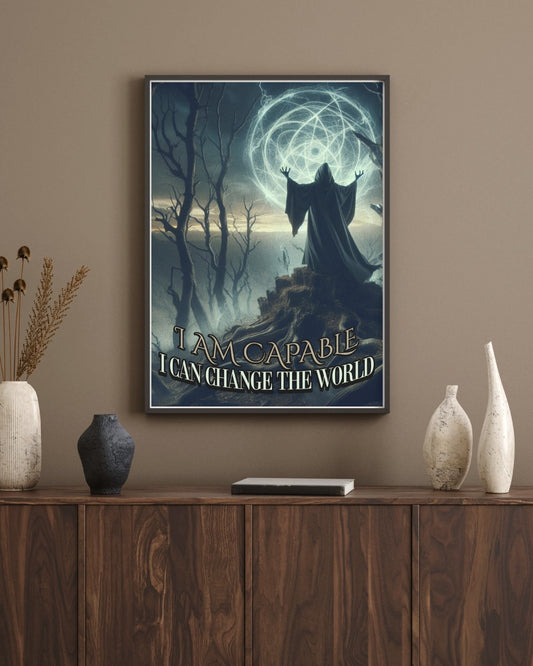 I Am Capable - Positive Affirmation Framed Matte Canvas Print