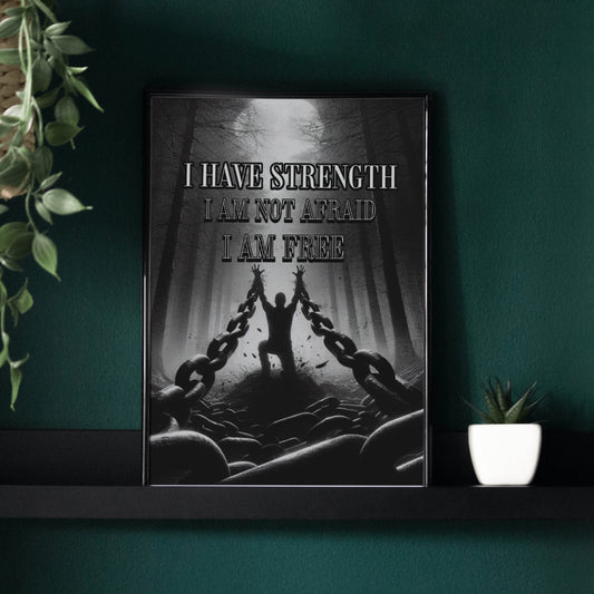 I Am Free - Positive Affirmation Framed Matte Canvas Print