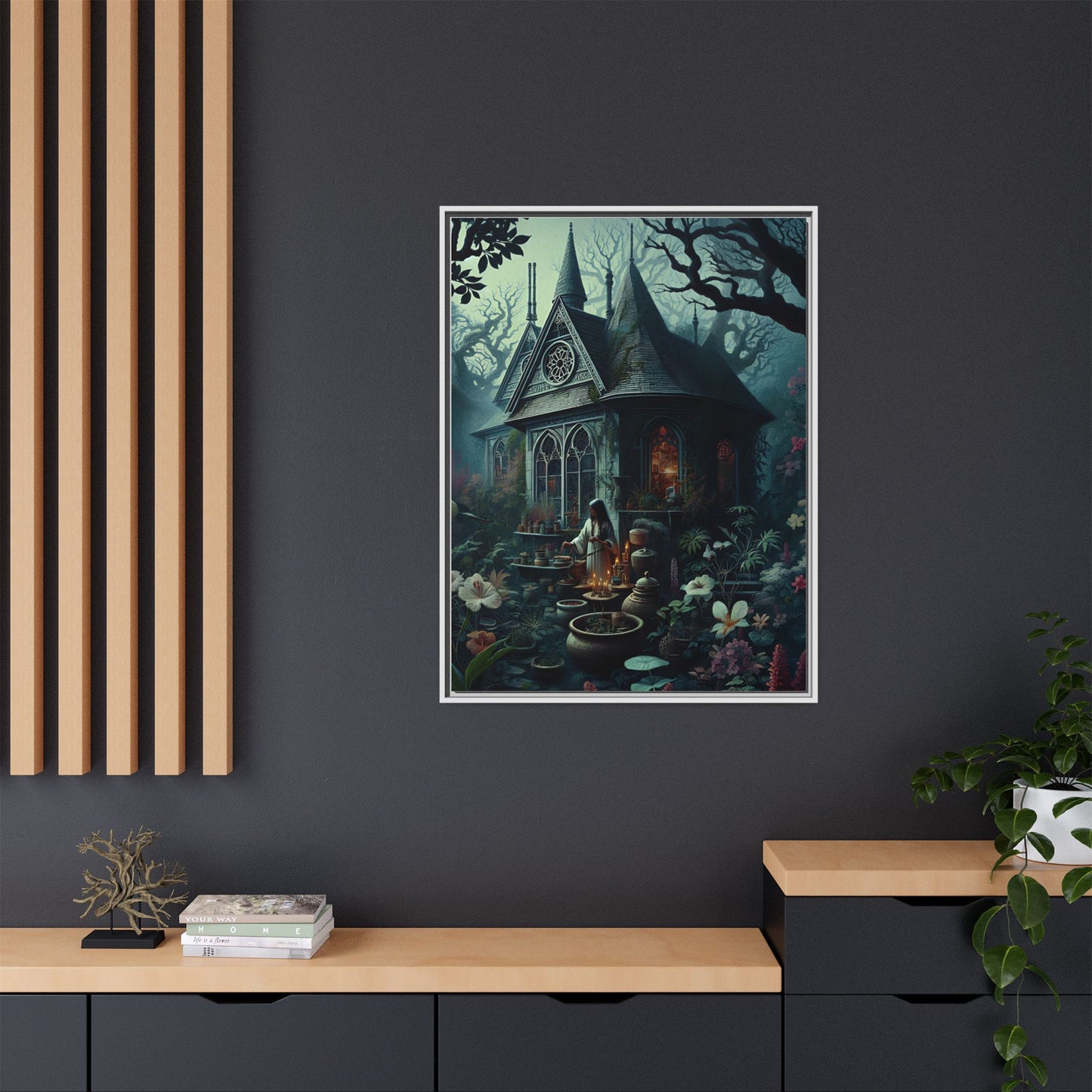 The Enchanted Dwelling - Framed Matte Canvas Print