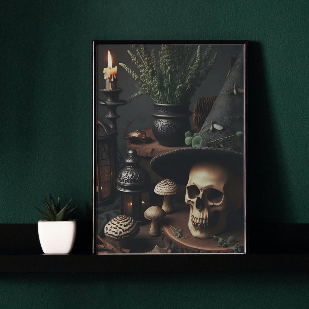 Sorcerer’s Relic - Gothic Framed Matte Canvas Print