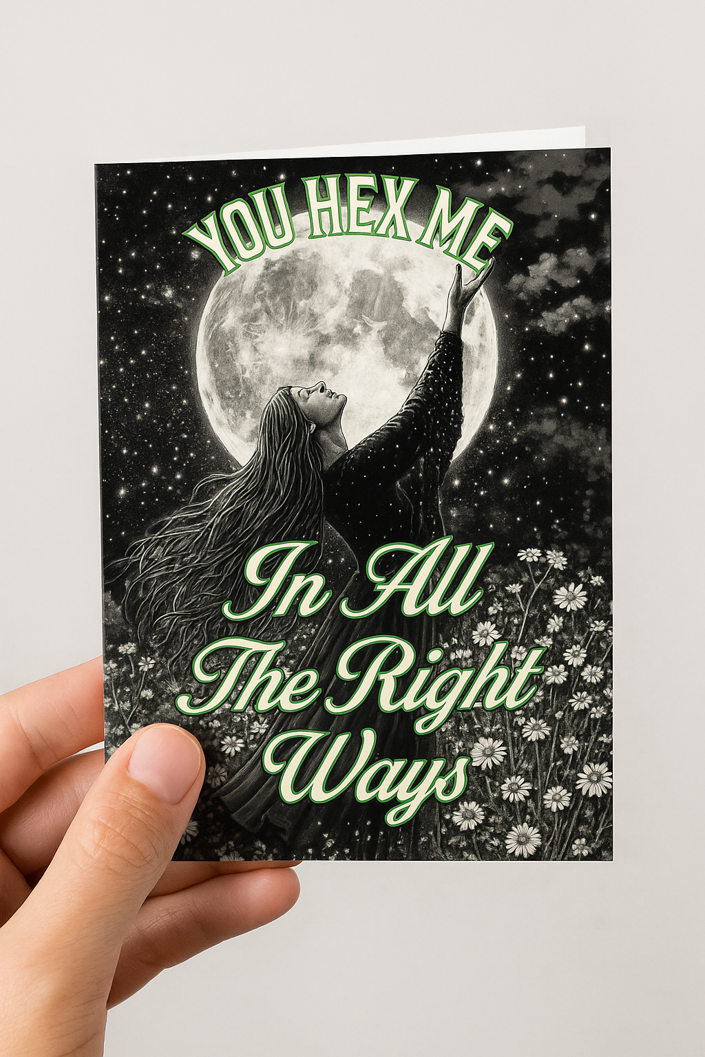 You Hex Me - Alternative Greeting Card for Romantic Goths