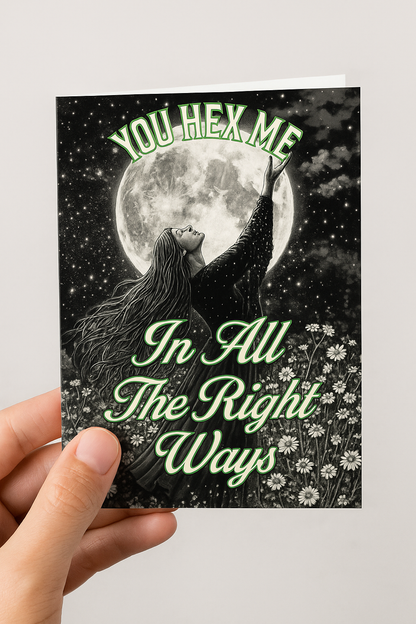 You Hex Me - Alternative Greeting Card for Romantic Goths