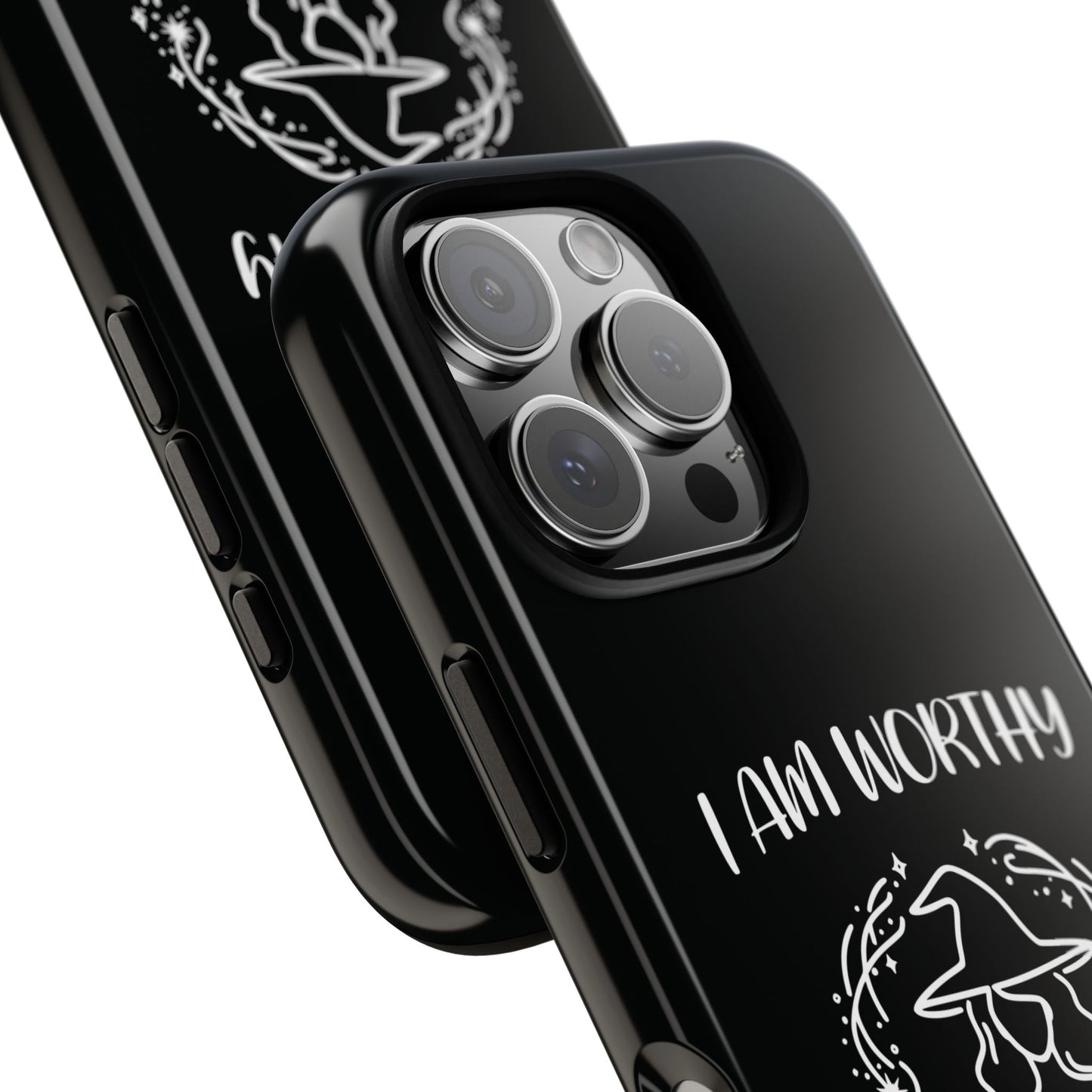 I Am Worthy - Tough Cases - Black - For Samsung, Pixel & iPhone