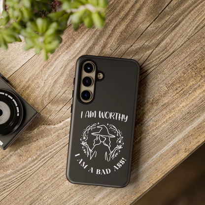 I Am Worthy - Tough Cases - Black - For Samsung, Pixel & iPhone