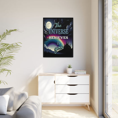 The Universe - Positive Affirmation Framed Matte Canvas Print