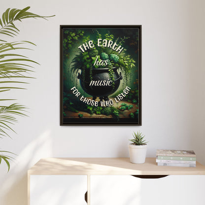 Earth Music - Framed Canvas Wall Art