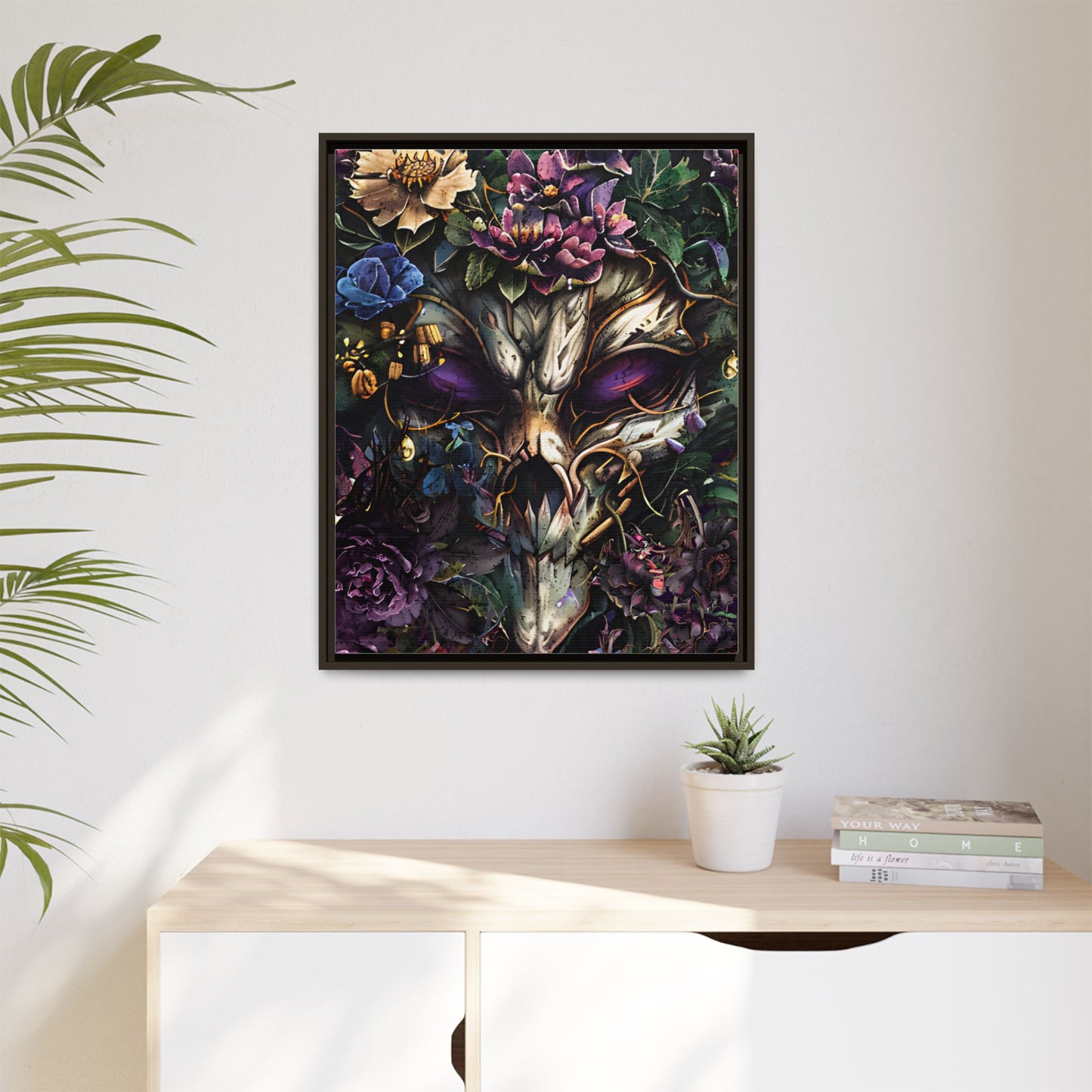 Nature's Haunting Elegance - Gothic Framed Matte Canvas Print