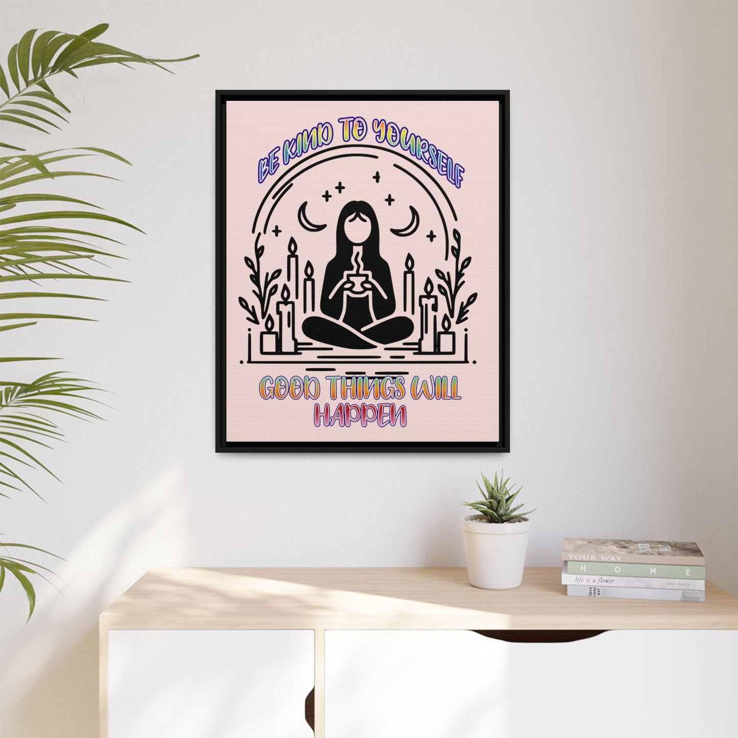 Be Kind - Framed Matte Canvas Print
