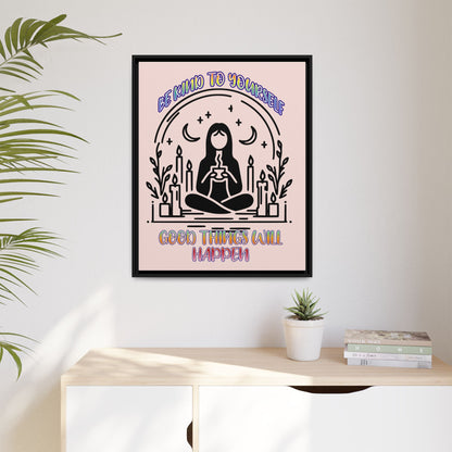 Be Kind - Framed Matte Canvas Print