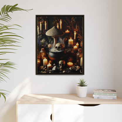 Witches Cauldron - Gothic Framed Matte Canvas Print