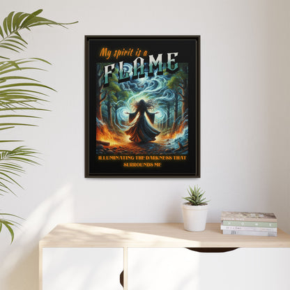 My Spirit is a Flame - Gothic Framed Matte Canvas Print
