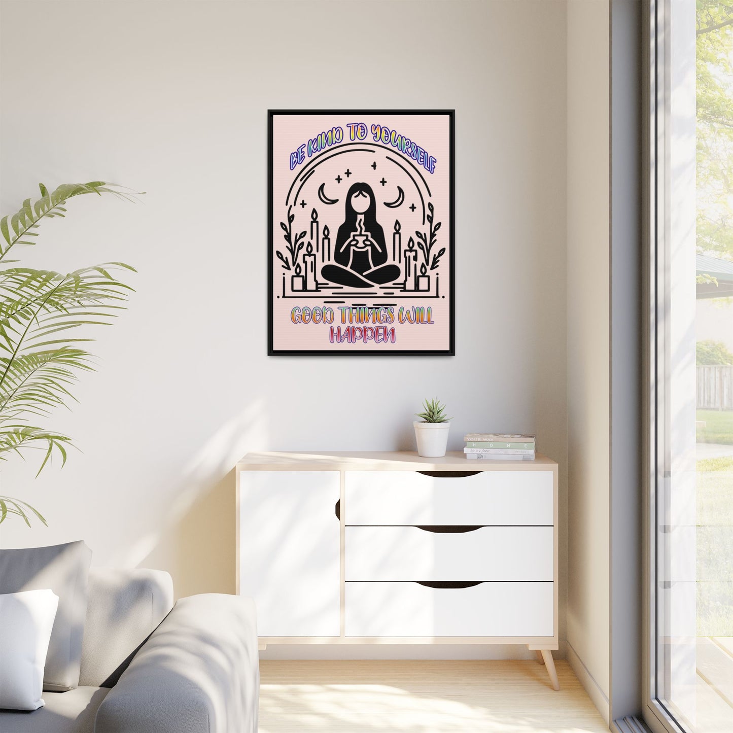 Be Kind - Framed Matte Canvas Print
