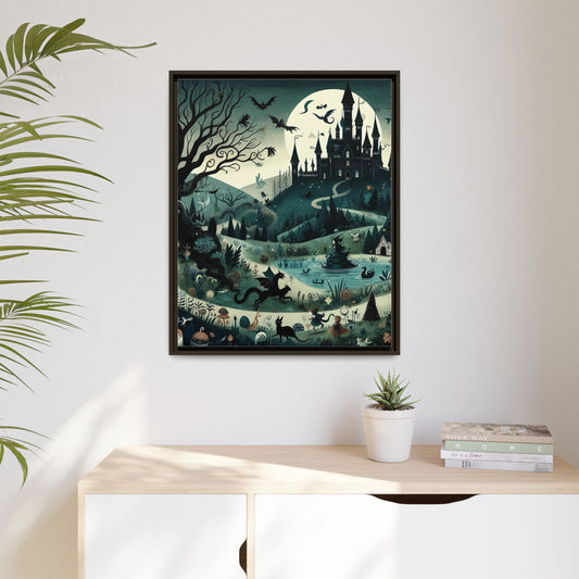 Whimsigoth Fairytale - Framed Matte Canvas Print