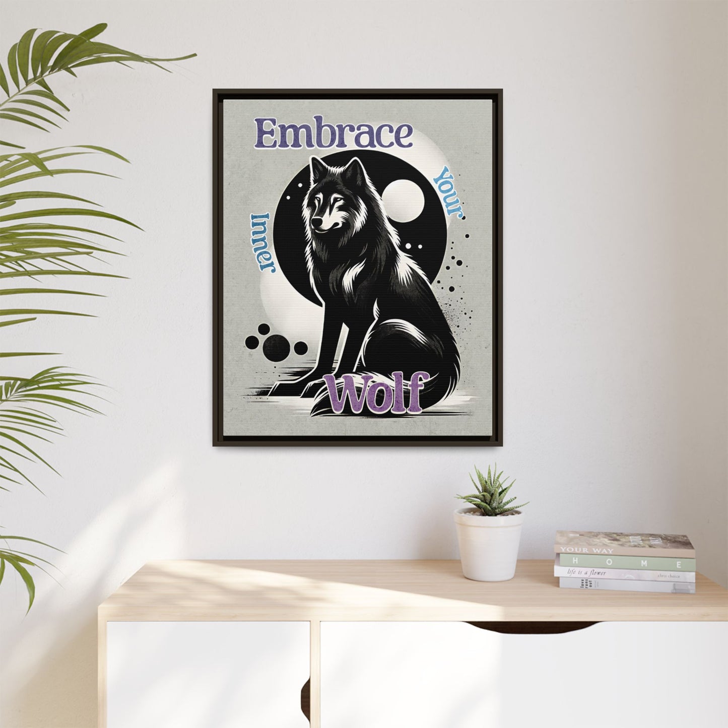 Inner Wolf - Gothic Framed Matte Canvas Print