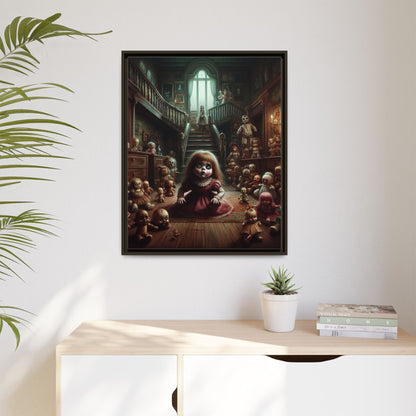 Haunted Playthings  - Framed Matte Canvas Print