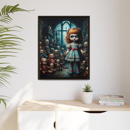 The Dolls Dominion - Framed Matte Canvas Print