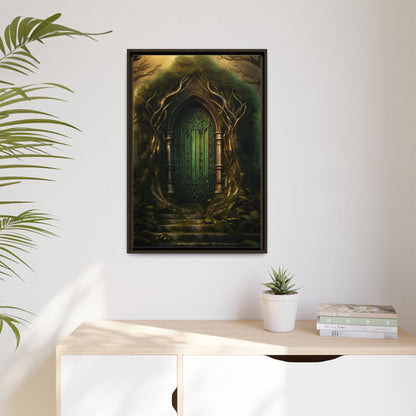 Golden Archway - Gothic Framed Matte Canvas Print